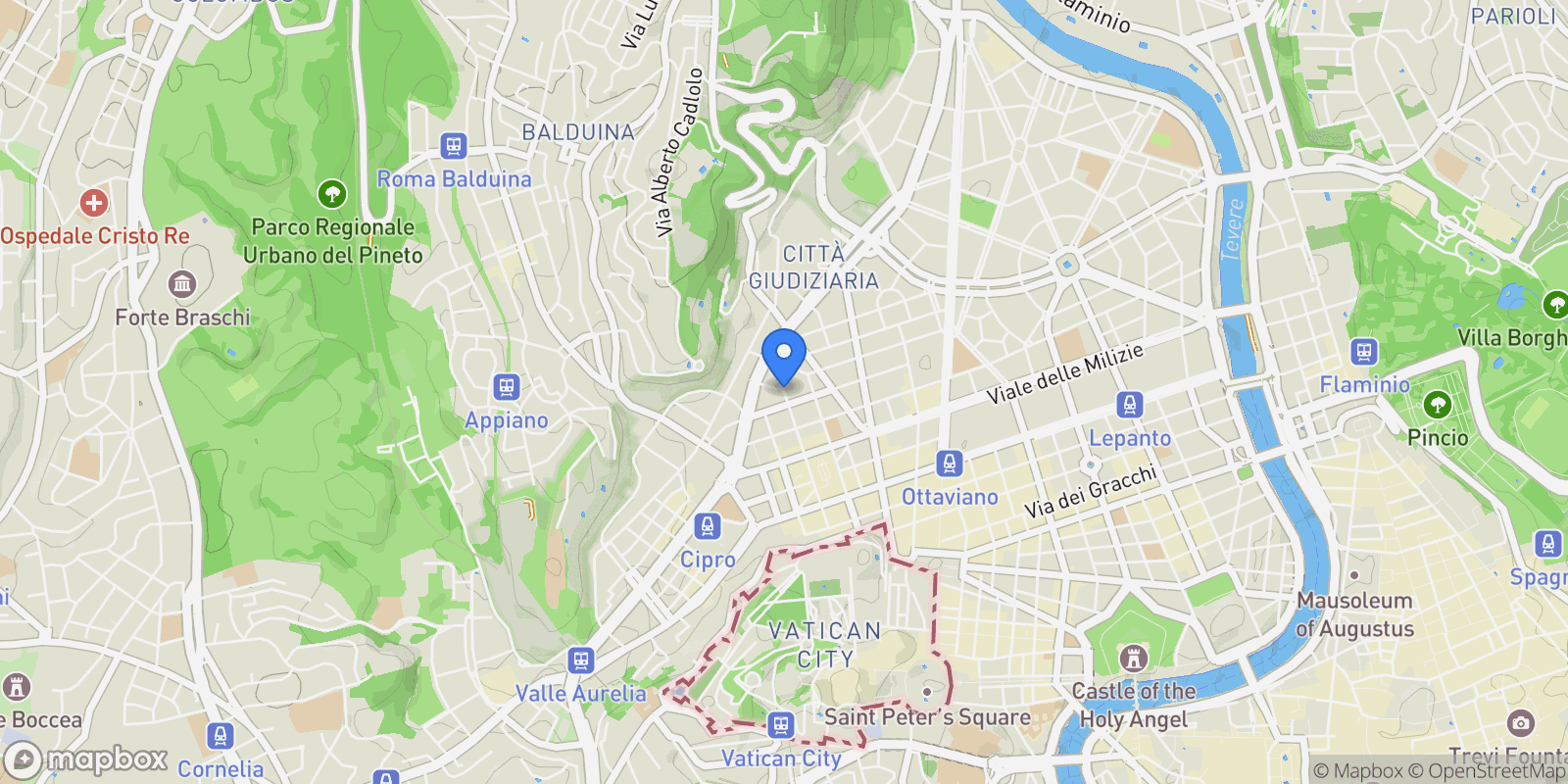 Map showing Via Girolamo Savonarola, Roma RM, Italy, Rome, Lazio, Italy.