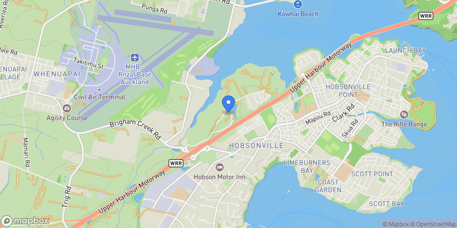 Map showing 7 Sinton Road, Hobsonville, Waitakere City, AUK, Auckland, Auckland, New Zealand.
