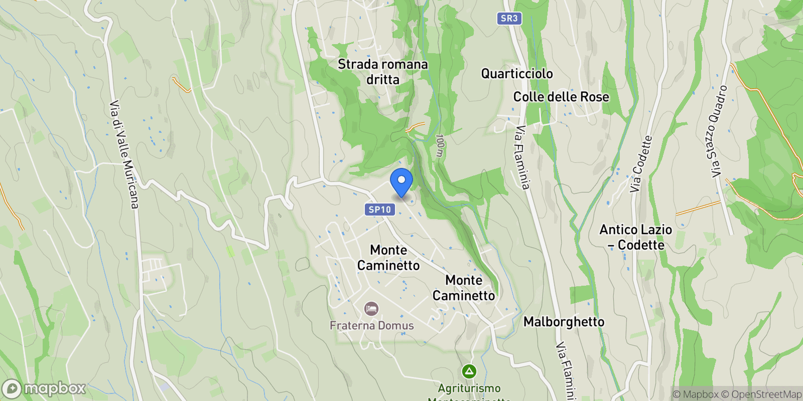 Map showing Via Poggio degli Ulivi, 26, 00060 Monte Caminetto RM, Italy, Monte Caminetto, Lazio, Italy.