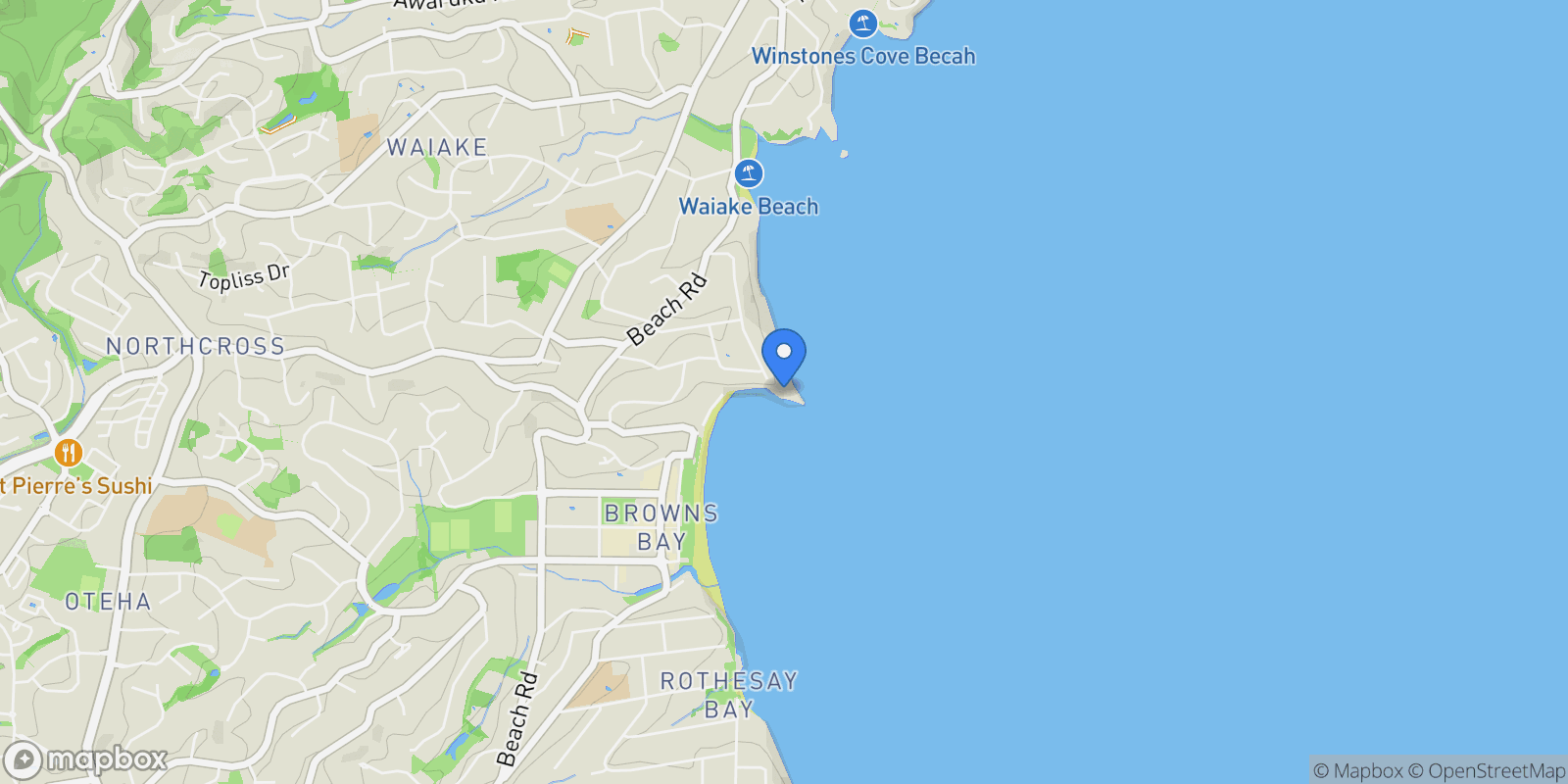 Map showing 62 Sharon Road, Browns Bay, North Shore City, AUK, Auckland, Auckland, New Zealand.