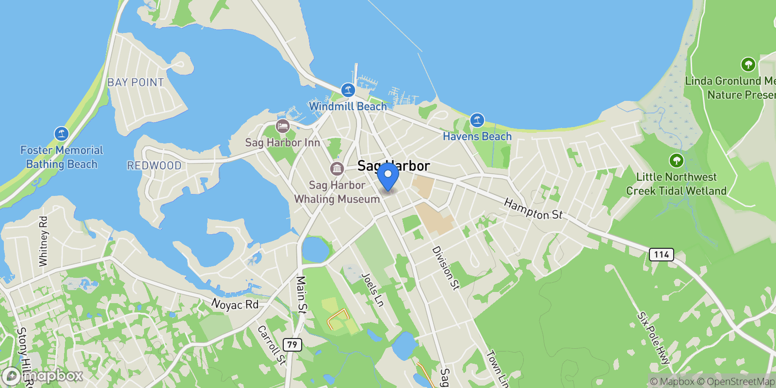 Map showing 11 Henry Street, Sag Harbor, NY 11963, Sag Harbor, New York, United States.