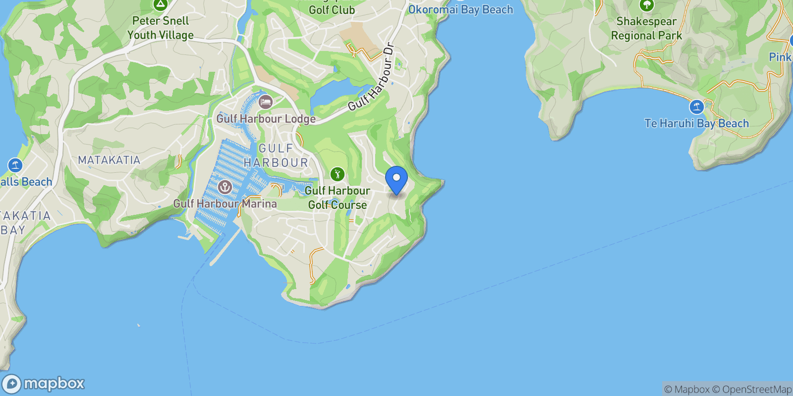 Map showing 4 Palm View Terrace Gulf Harbour, Auckland, AUK, Auckland, Auckland, New Zealand.