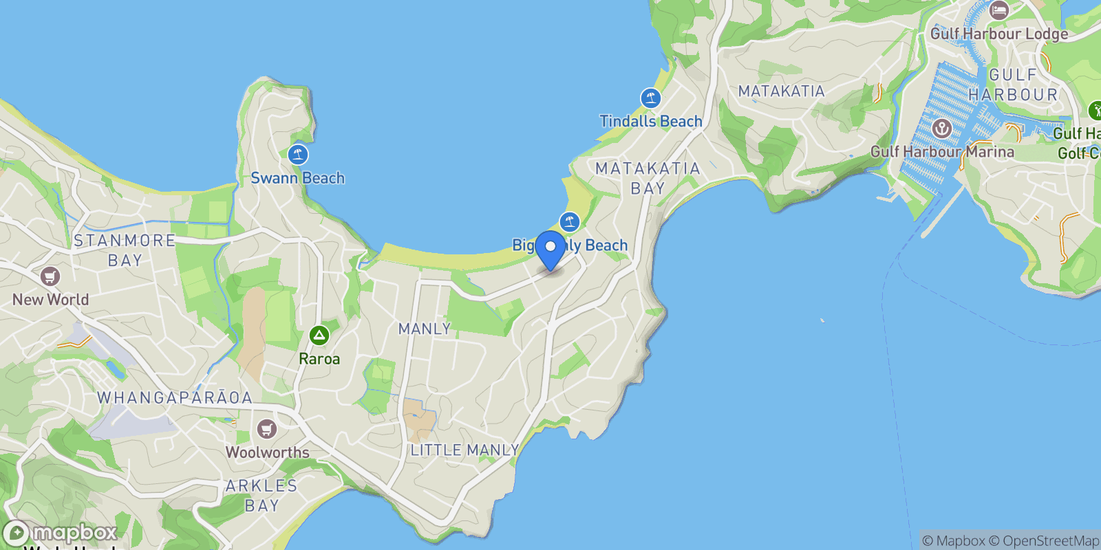 Map showing 16A Laurence Street Manly Rodney, Auckland, 0930, Auckland, Auckland, New Zealand.