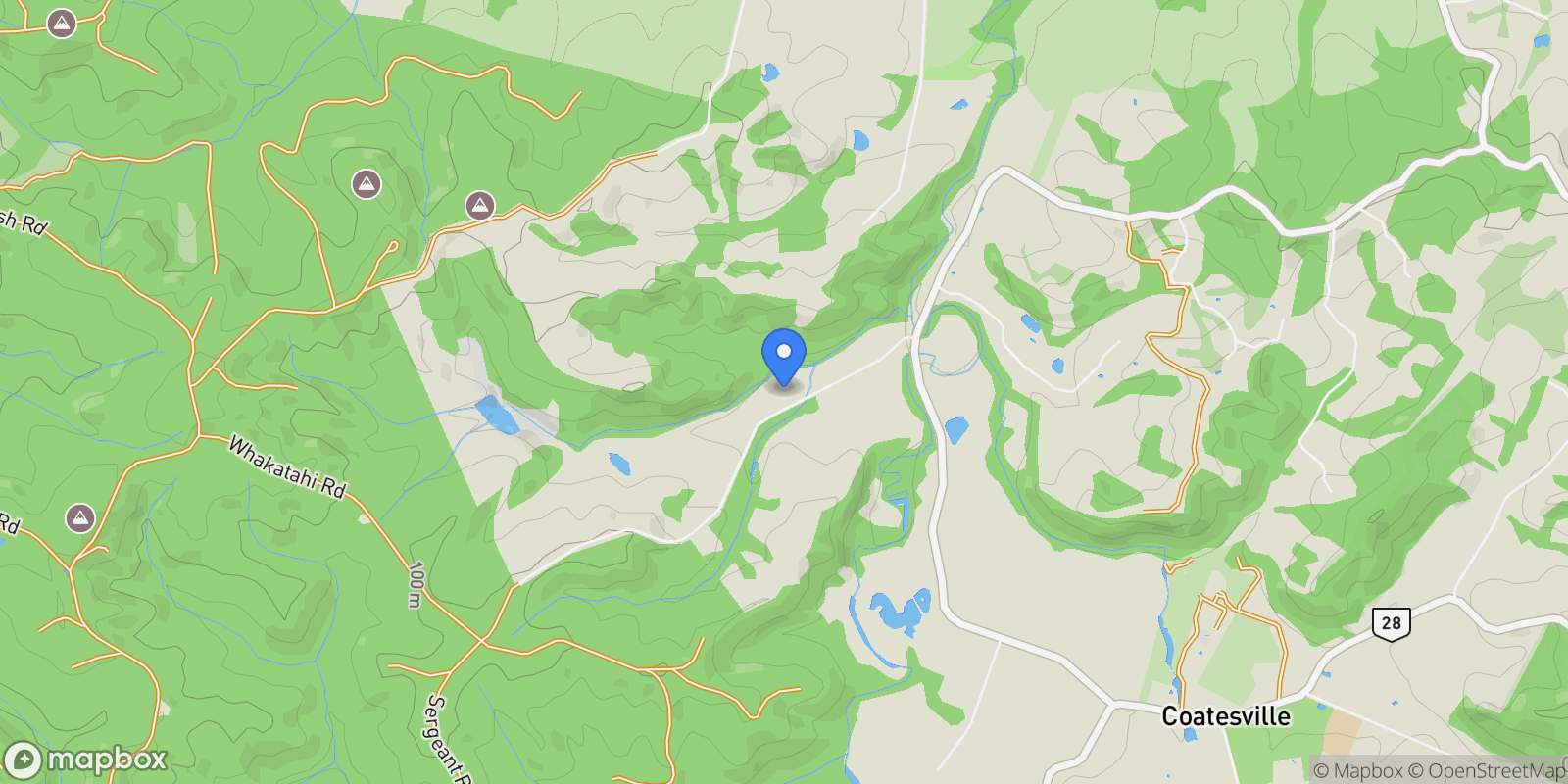 Map showing 60 Robinson Road Coatesville Rodney, Auckland, 0793, Auckland, Auckland, New Zealand.