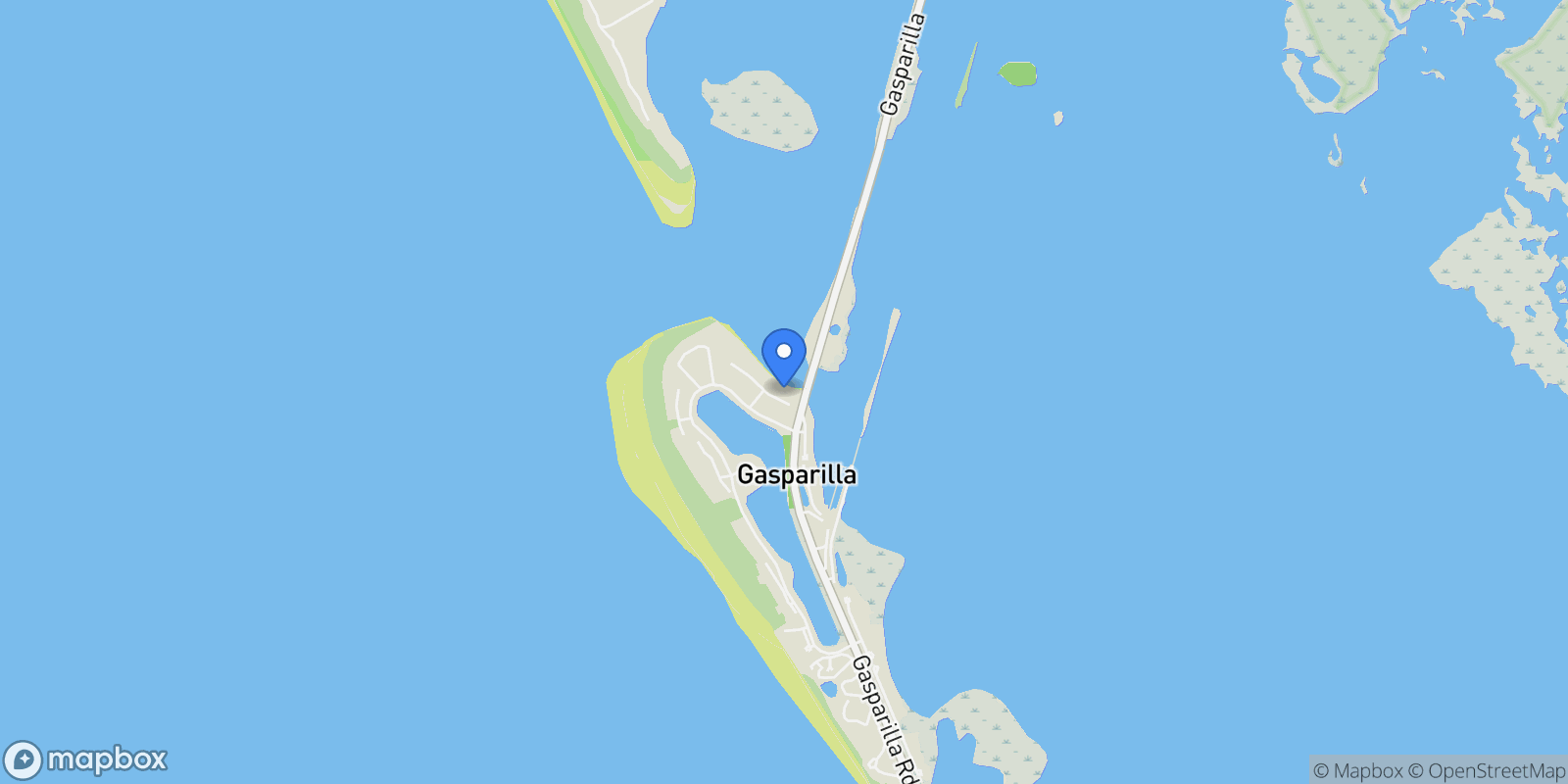 Map showing 9880 NE Gasparilla Blvd, Boca Grande, FL 33921, Cape Haze, Florida, United States.