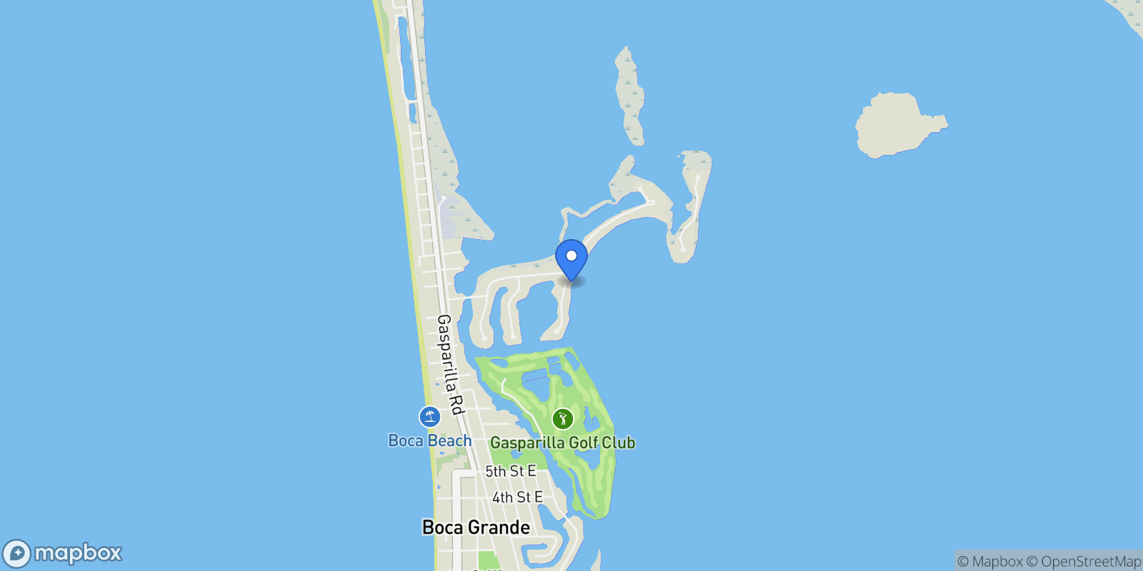 Map showing 1644 Treasure Lane, Boca Grande, FL 33921, Boca Grande, Florida, United States.
