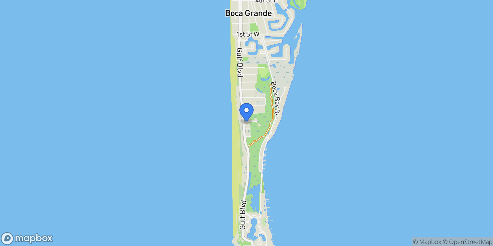 Map showing 402 Lafitte Street, Boca Grande, FL 33921, Boca Grande, Florida, United States.