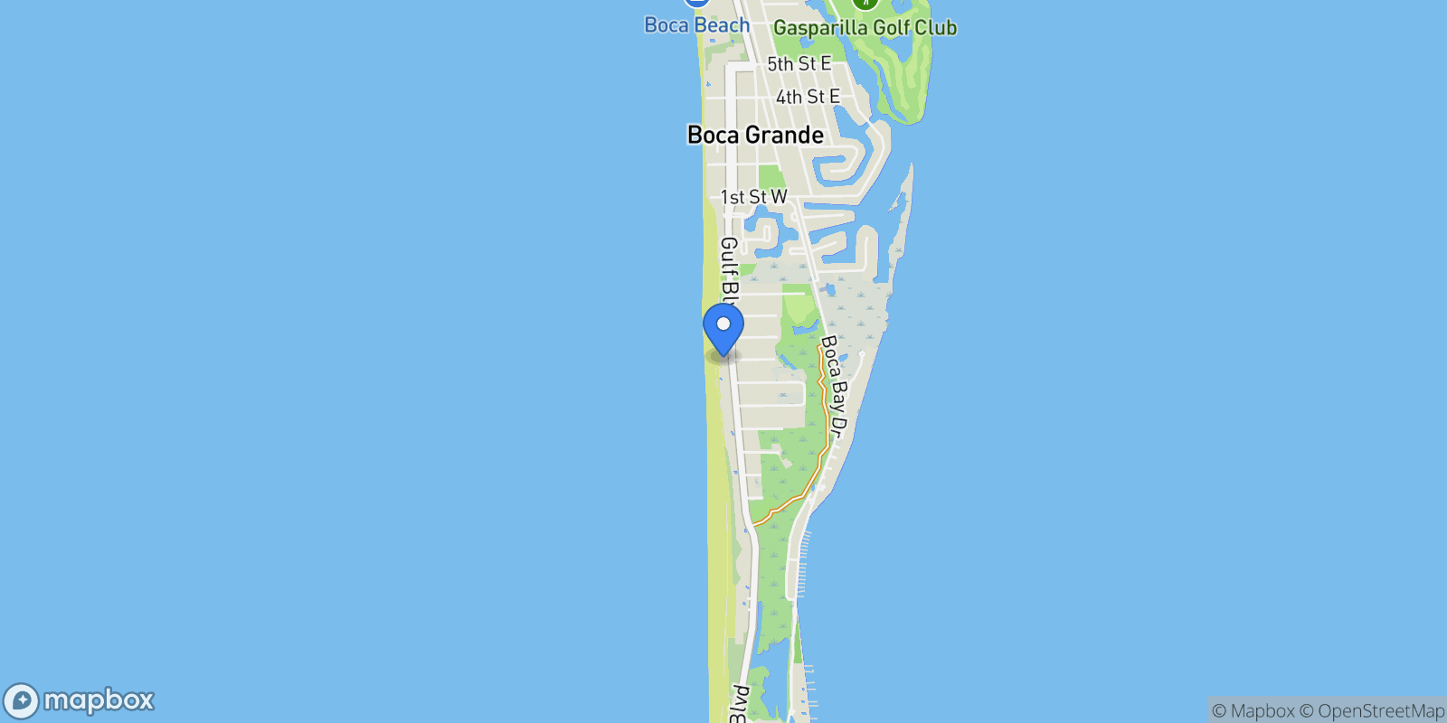 Map showing 290 Gulf BLVD #14, Boca Grande, FL 33921, Boca Grande, Florida, United States.
