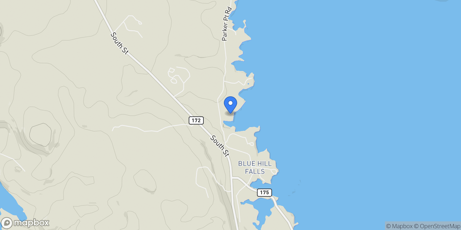 Map showing 492 Parker Point Road, Blue Hill, ME 04614, Blue Hill, Maine, United States.