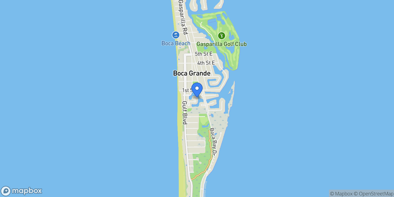 Map showing 158 Carrick Bend Lane, Boca Grande, FL 33921, Boca Grande, Florida, United States.