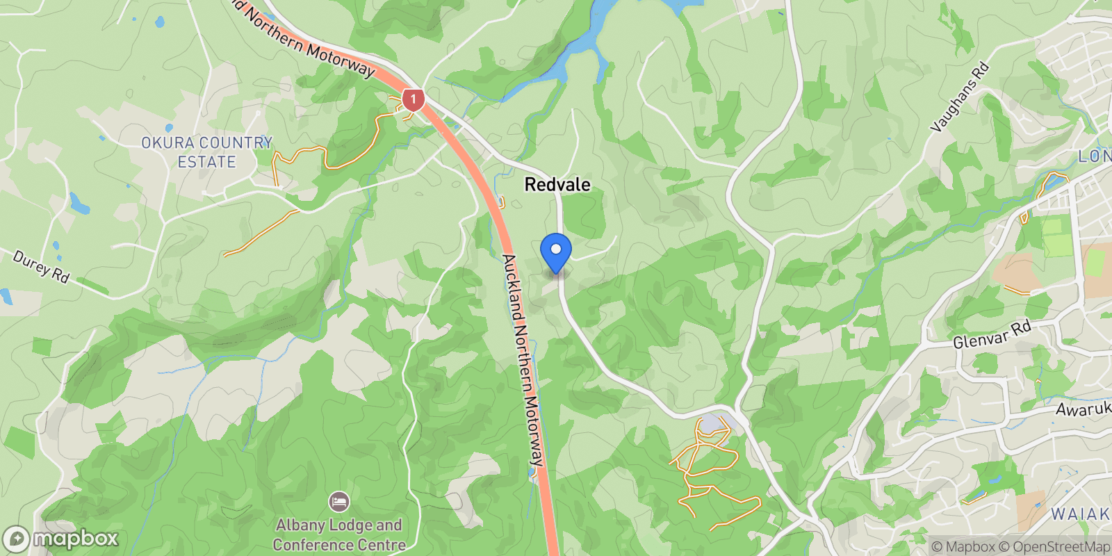 Map showing 1274 East Coast Road Redvale, Auckland, AUK, Auckland, Auckland, New Zealand.