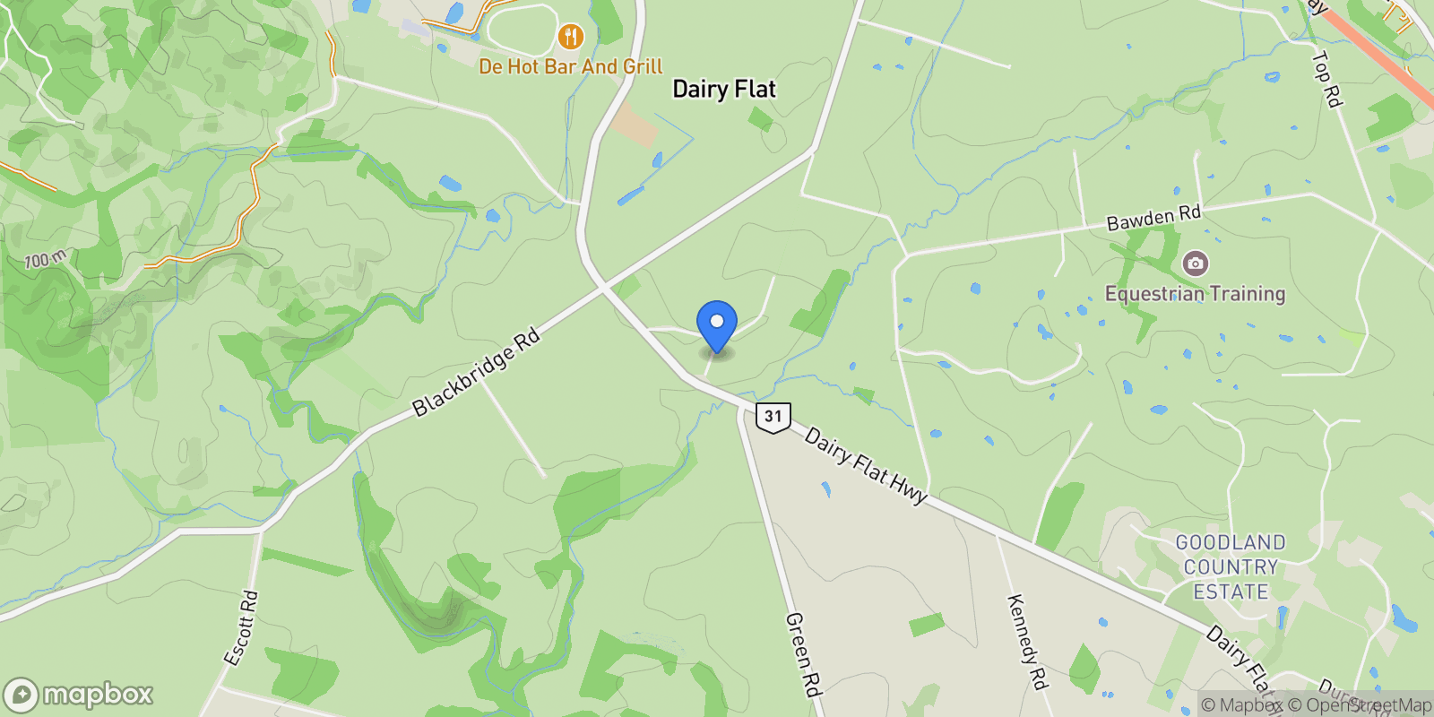 Map showing 9 Lower Jeffs Road Dairy Flat , Auckland, Auckland, Auckland, New Zealand.