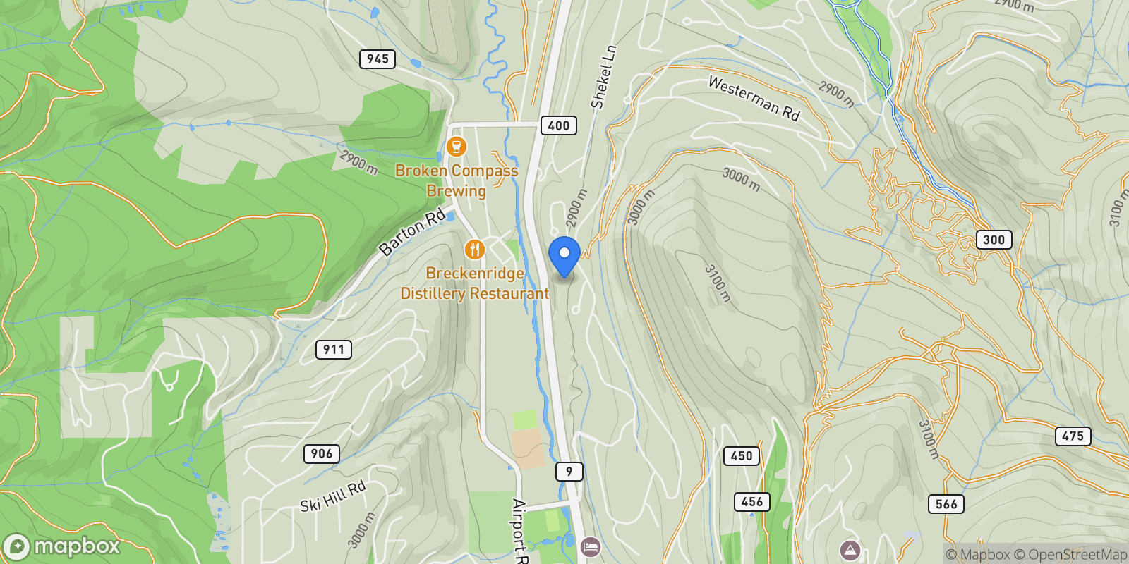 Map showing 3 BARNEY FORD DRIVE, Breckenridge, CO, 80424, USA, Breckenridge, Colorado, United States.