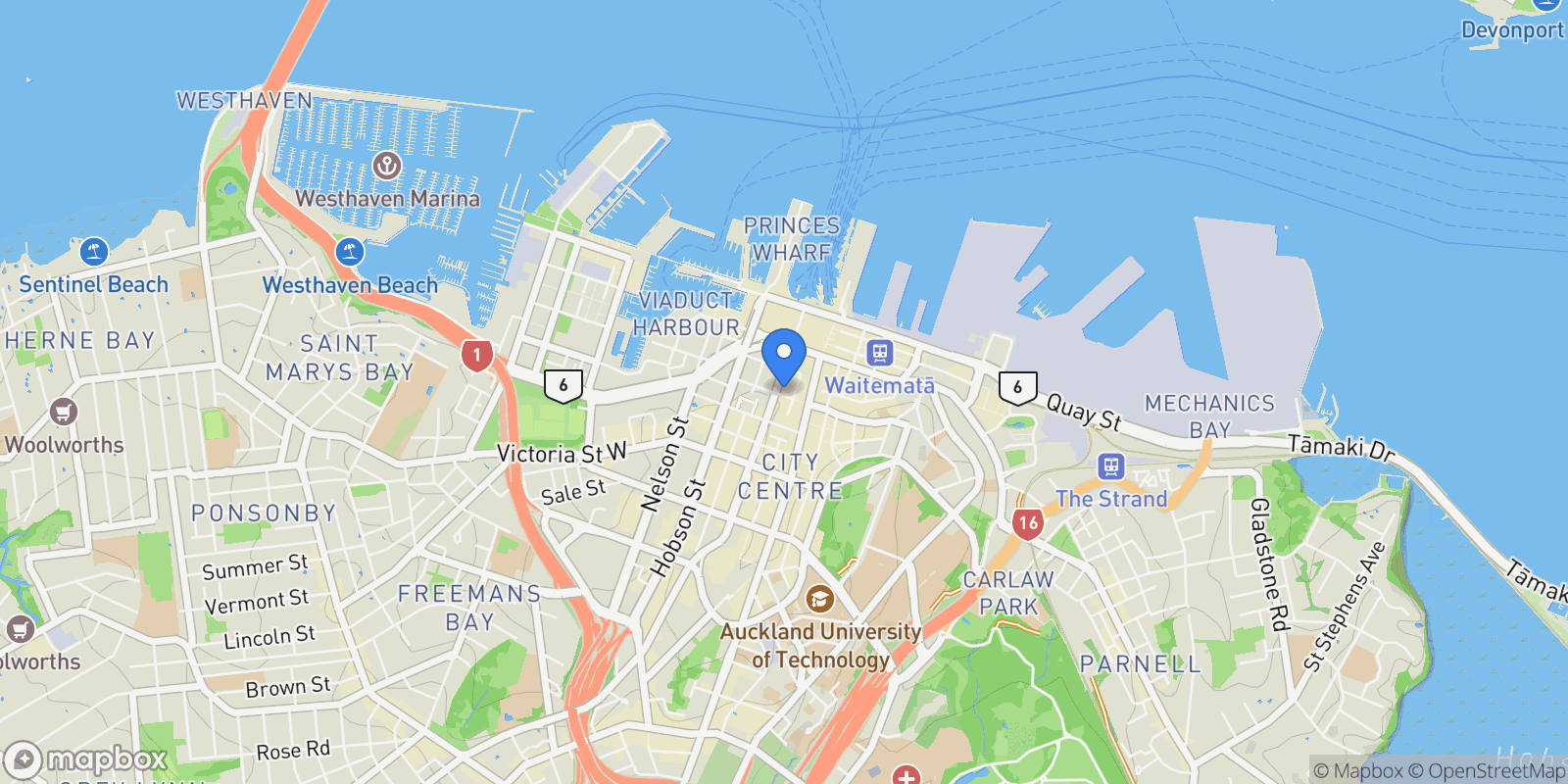 Map showing 1806/26 Albert Street, Auckland Central, AUK, Auckland, Auckland, New Zealand.