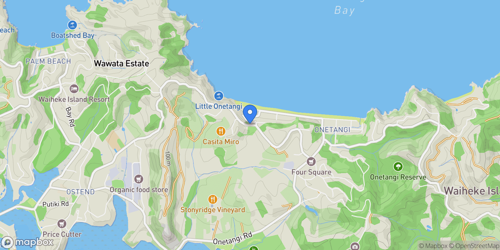 Map showing 363a Sea View Road, Onetangi, Waiheke Island, AUK, Waiheke Island, Auckland, New Zealand.