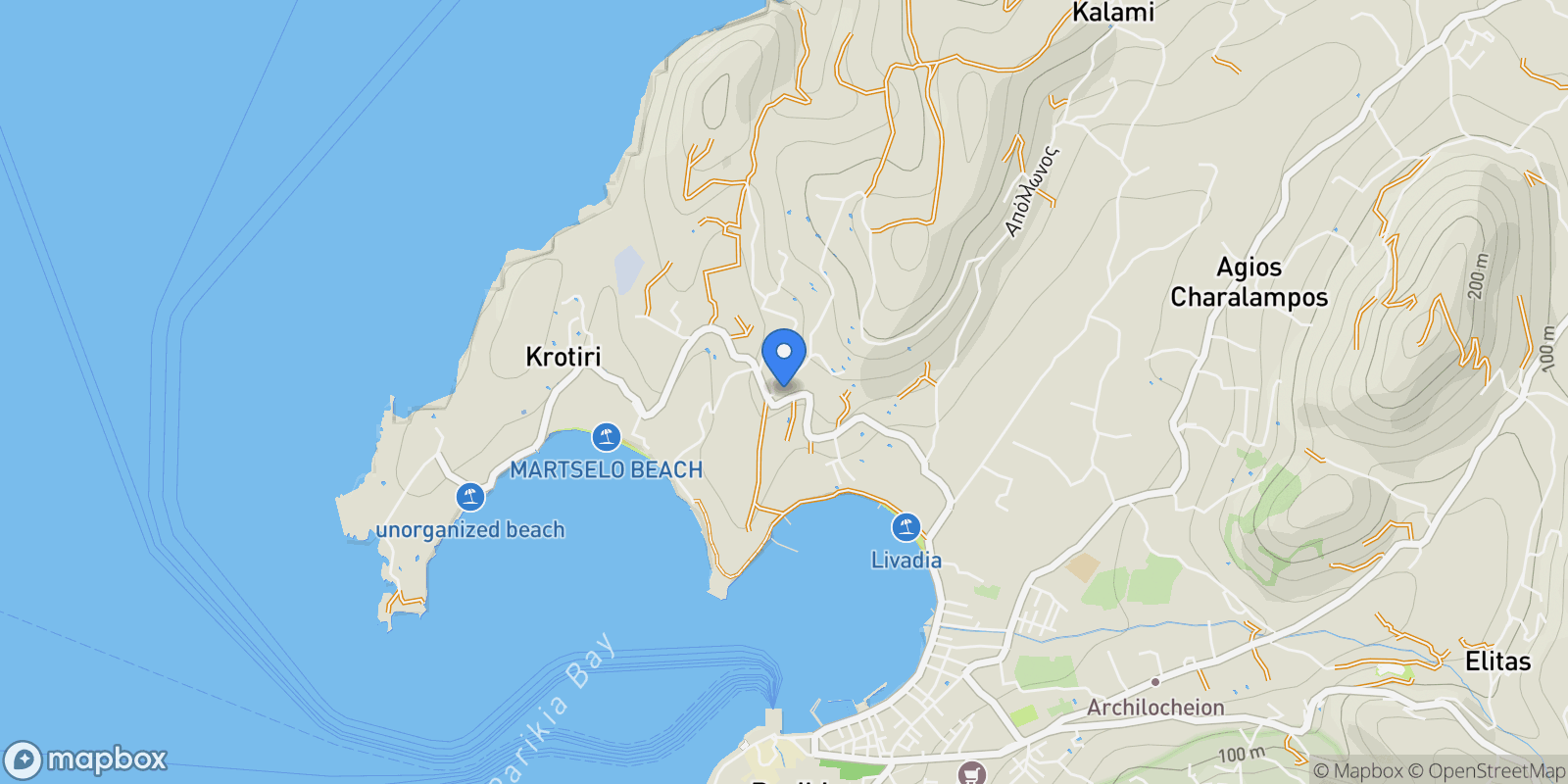 Map showing Krotiri 844 00, Greece, Paros, Aegean, Greece.