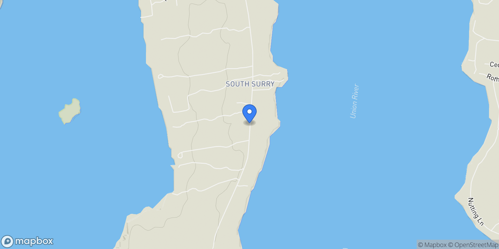 Map showing 1513 Newbury Neck Road, Surry, ME 04684, Blue Hill, Maine, United States.