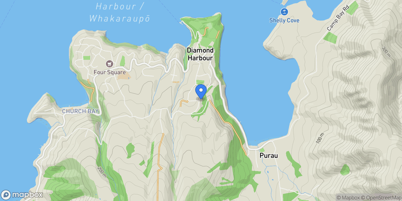 Map showing 76 Waipapa Avenue, Diamond Harbour  Banks Peninsula, Christchurch, CAN 8972, Diamond Harbour, Canterbury, New Zealand.