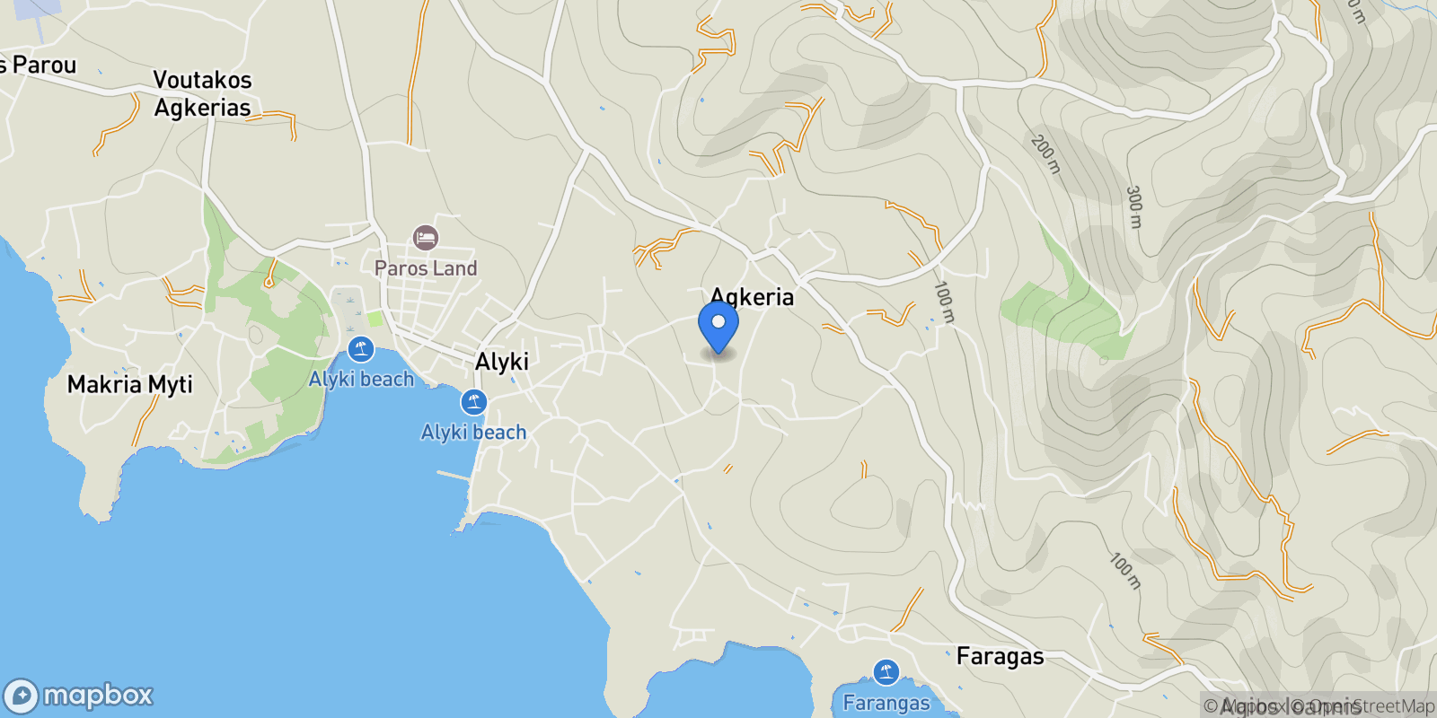 Map showing Agkeria 844 00, Greece, Paros, Aegean, Greece.