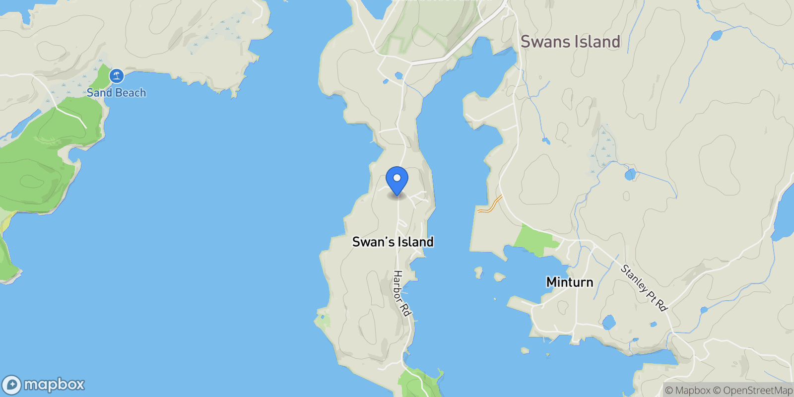 Map showing 221 Harbor Road, Swans Island, ME 04685, Swans Island, Maine, United States.