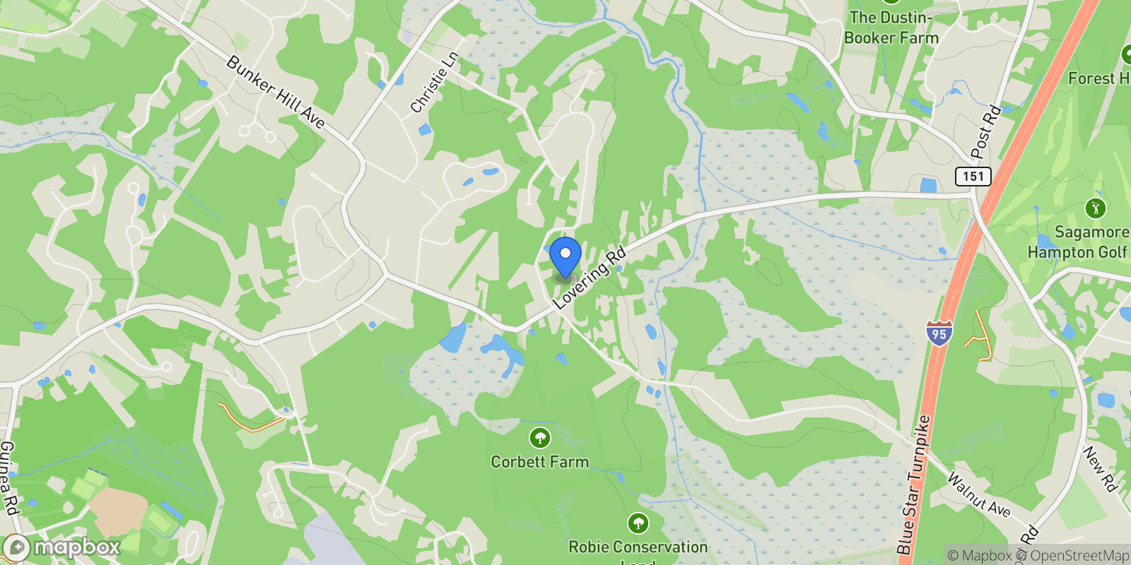 Map showing 91 Lovering Road, North Hampton, NH 03862, North Hampton, New Hampshire, United States.