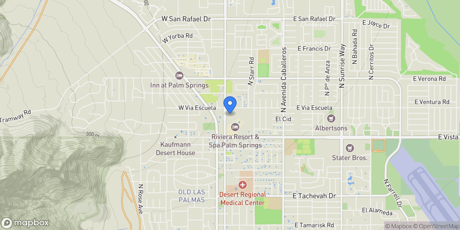 Map showing 138 The Riv, Palm Springs, CA 92262, Palm Springs, California, United States.