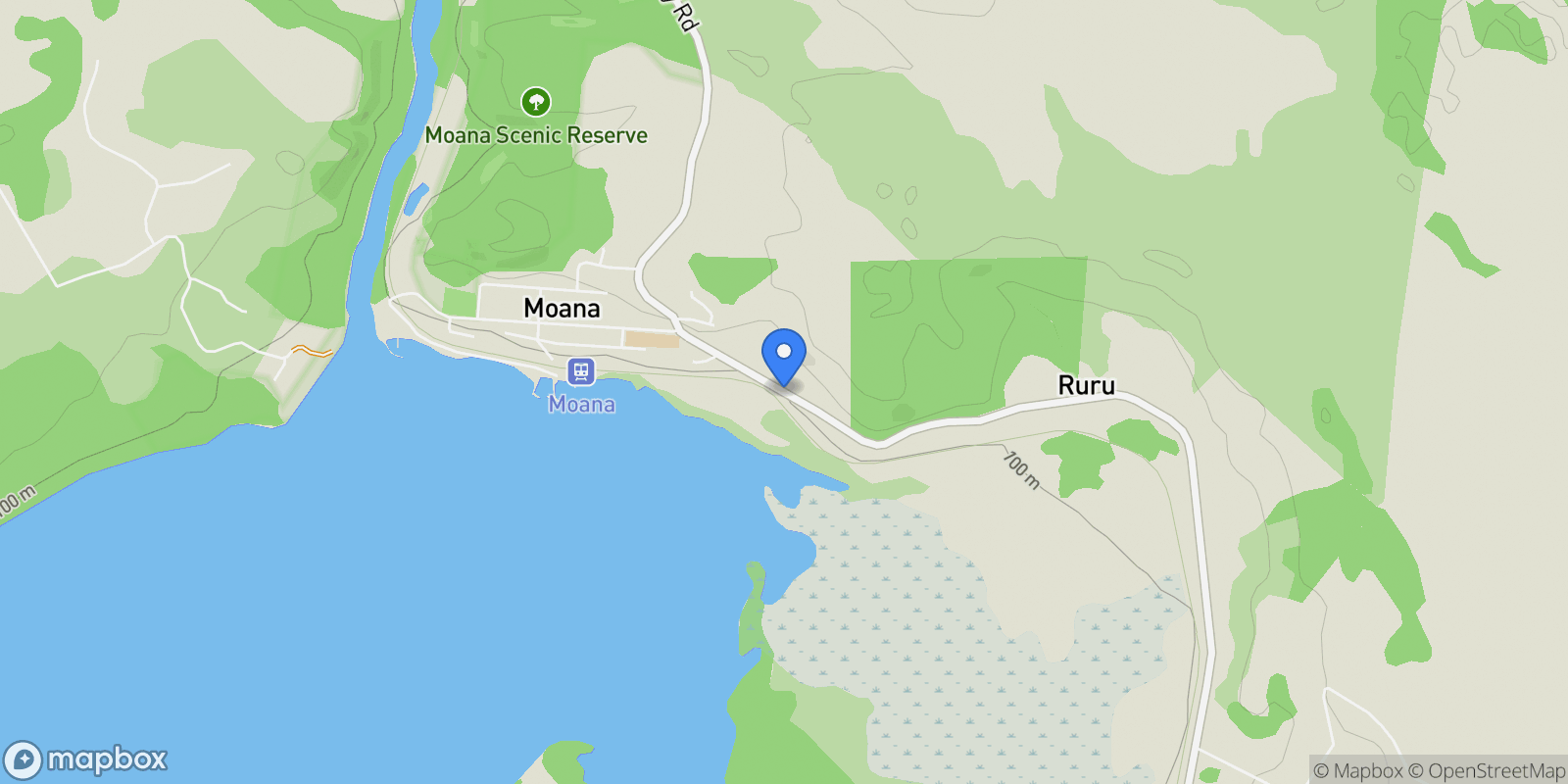 Map showing 847 Lake Brunner Road, Moana, Grey, WTC 7875, Moana, West Coast, New Zealand.