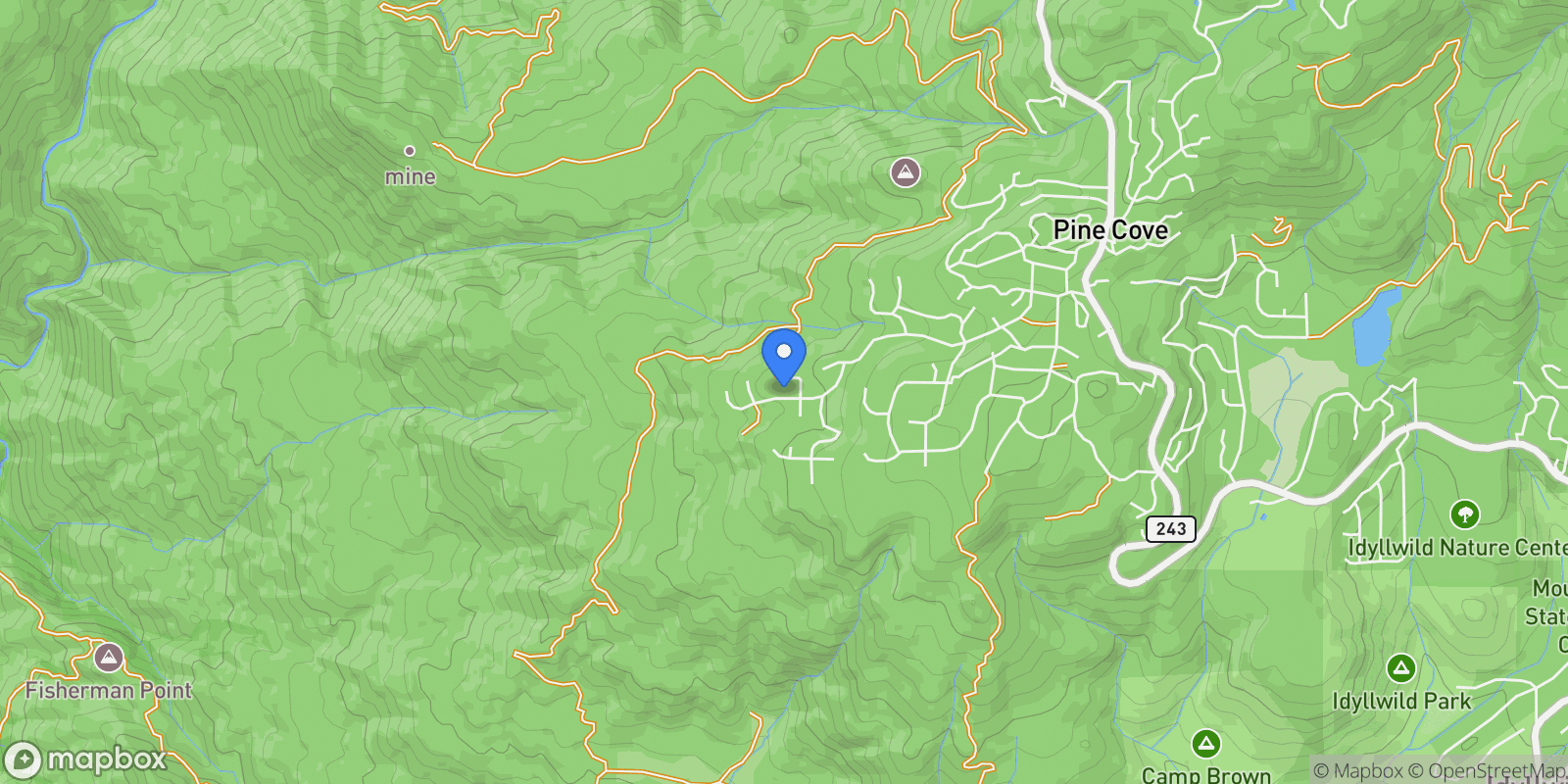 Map showing 52172 Acorn Lane , Idyllwild-Pine Cove, CA 92549, Idyllwild-Pine Cove, California, United States.