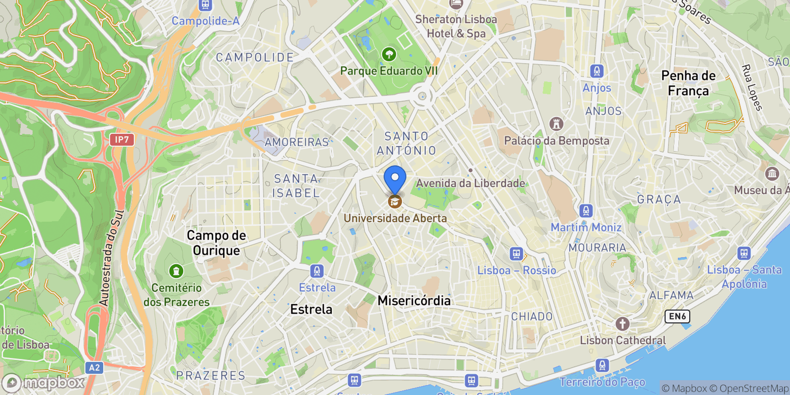 Map showing Príncipe Real, Lisbon, Portugal, Santo Antonio, Lisbon, Portugal.
