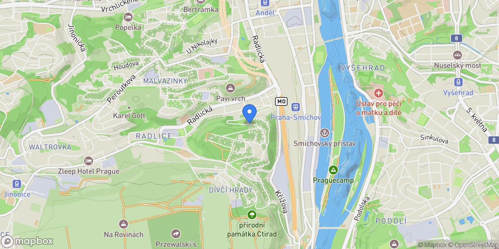 Map showing Pod Kesnerkou, Prague, CZECHIA, Prague, Prague, Czechia.