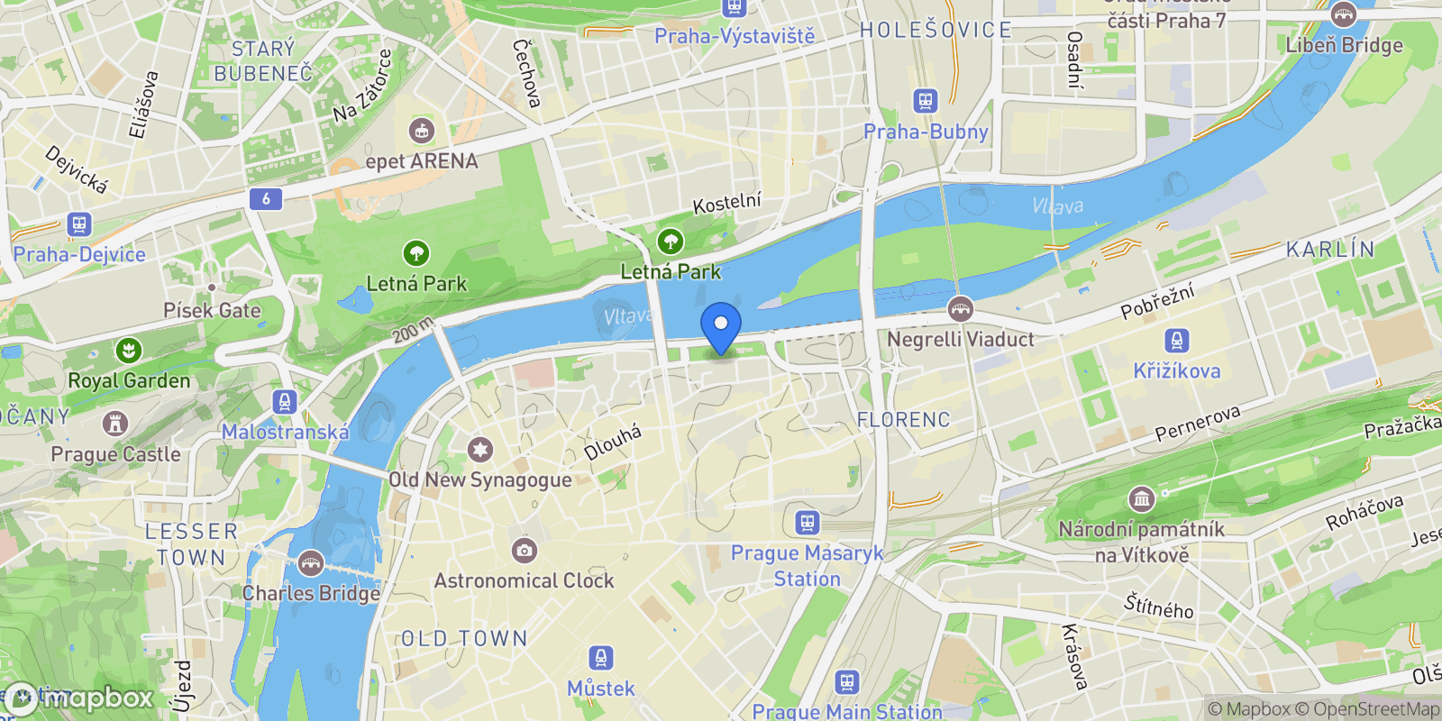 Map showing Lannova, Praha 1, CZECHIA, Prague, Prague, Czechia.