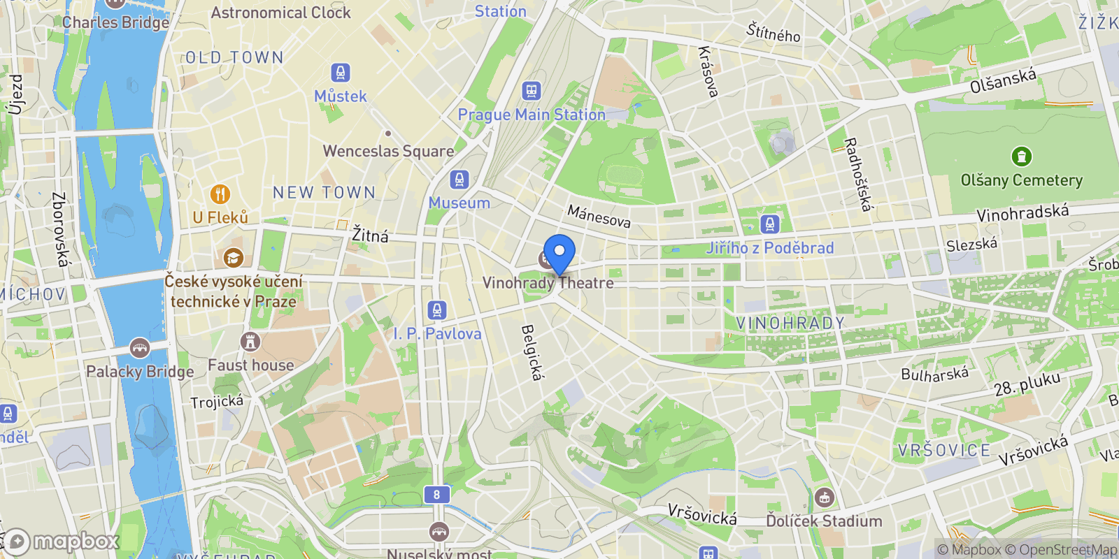 Map showing Prague, CZECHIA, Prague, Prague, Czechia.