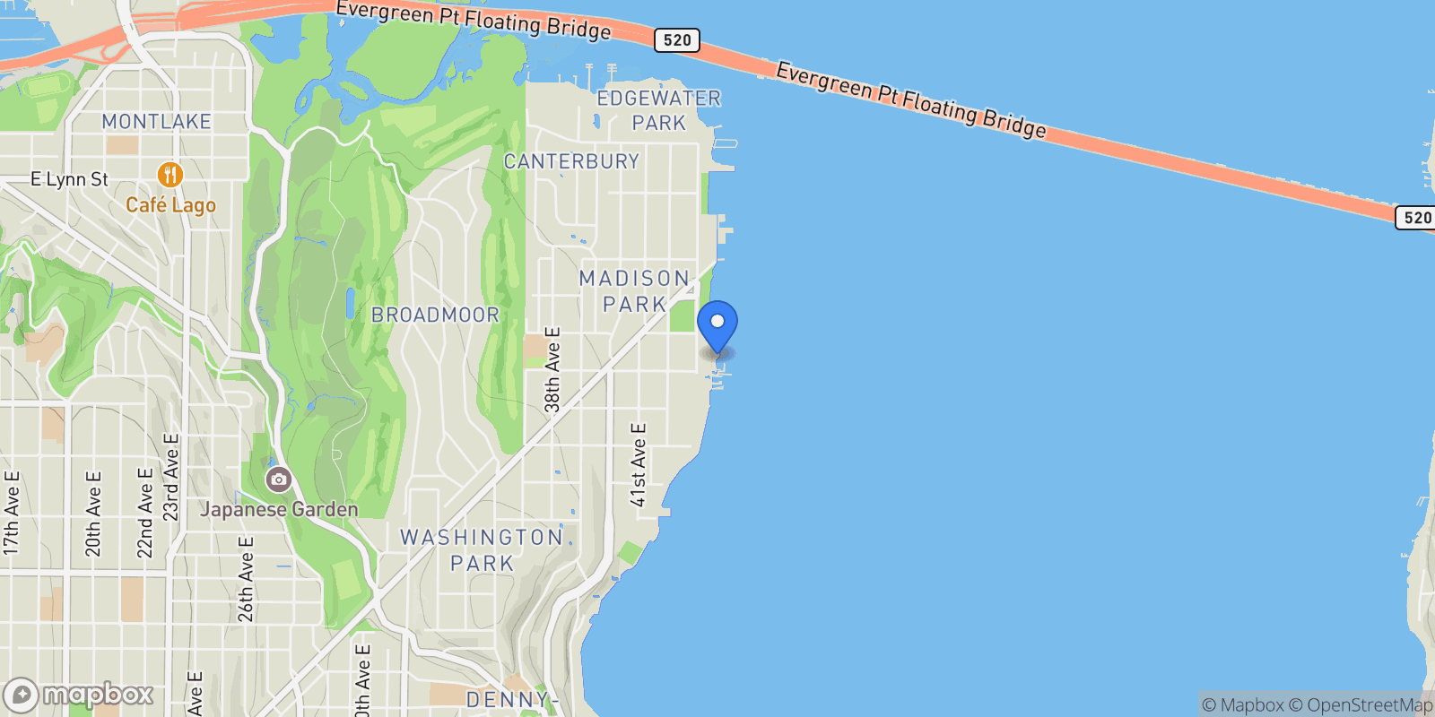 Map showing 1620 43rd Ave E Unit #1B , Seattle, WA 98112, Seattle, Washington, United States.