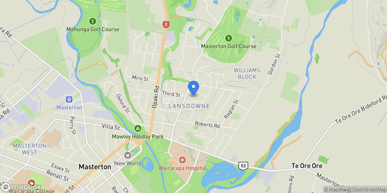 Map showing 15 and 17B Keir Crescent Lansdowne Masterton, Wairarapa, WGN 5810, Masterton, Wellington, New Zealand.