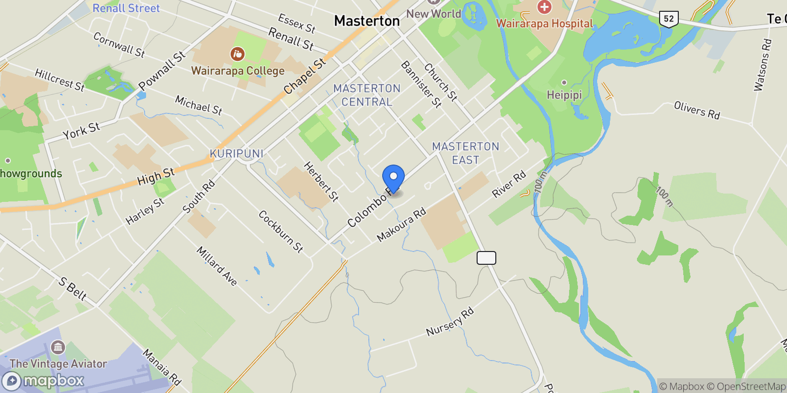 Map showing 139 Colombo Road, Masterton, WGN 5810, Masterton, Wellington, New Zealand.