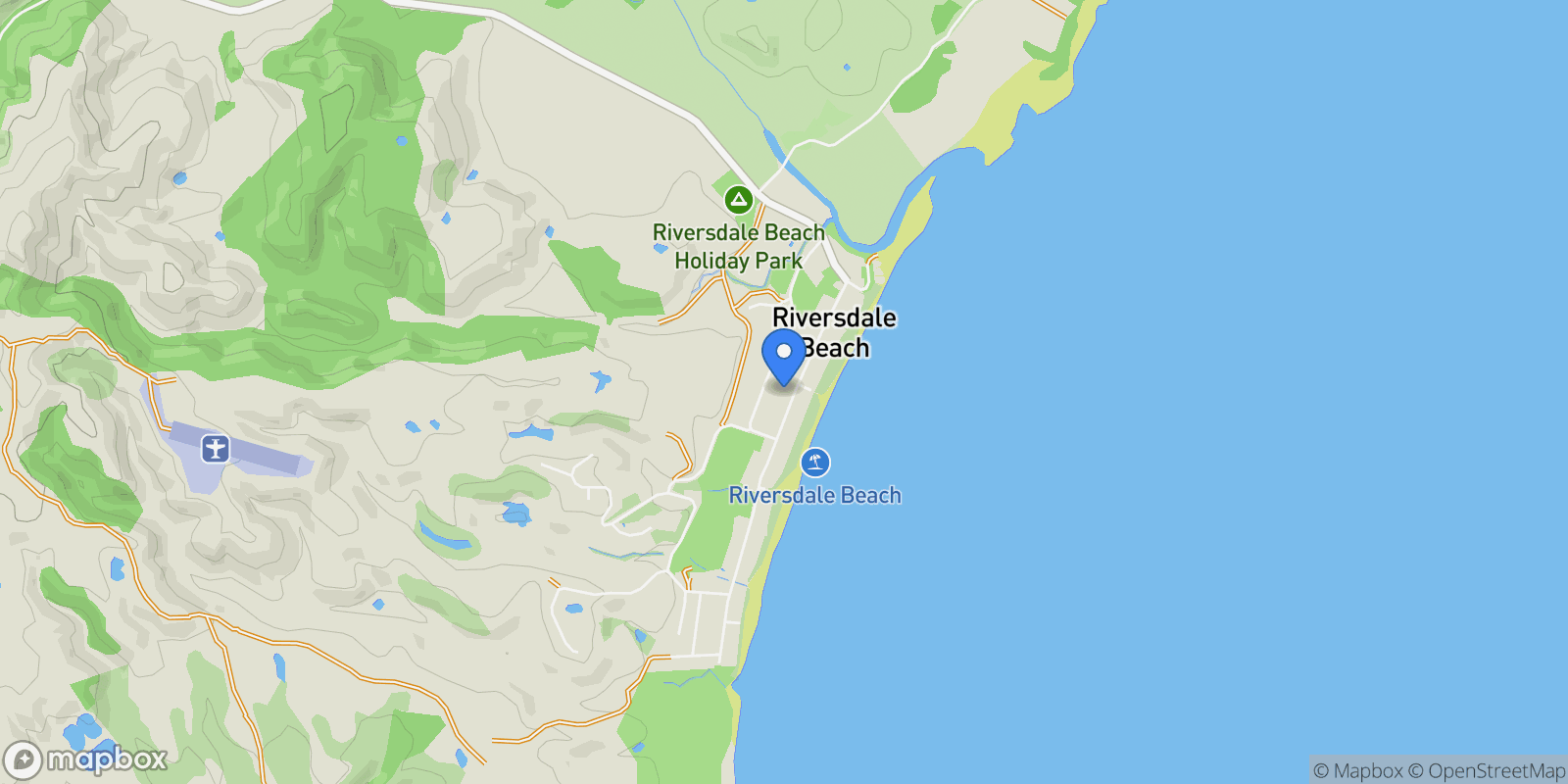 Map showing 48 Blue Pacific Parade Riversdale Beach, Wairarapa, WGN, Riversdale Beach, Wellington, New Zealand.