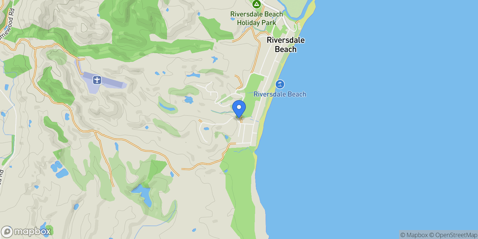 Map showing 24 Palm Parade Riversdale Beach, Wairarapa, WGN, Riversdale Beach, Wellington, New Zealand.