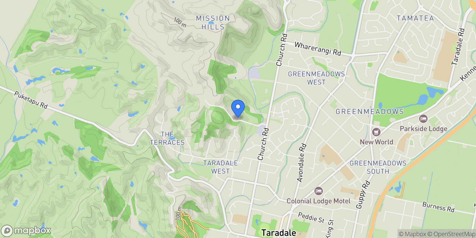 Map showing 56 Tironui Drive Taradale, Napier, HKB 4112, Napier, Hawke's Bay, New Zealand.