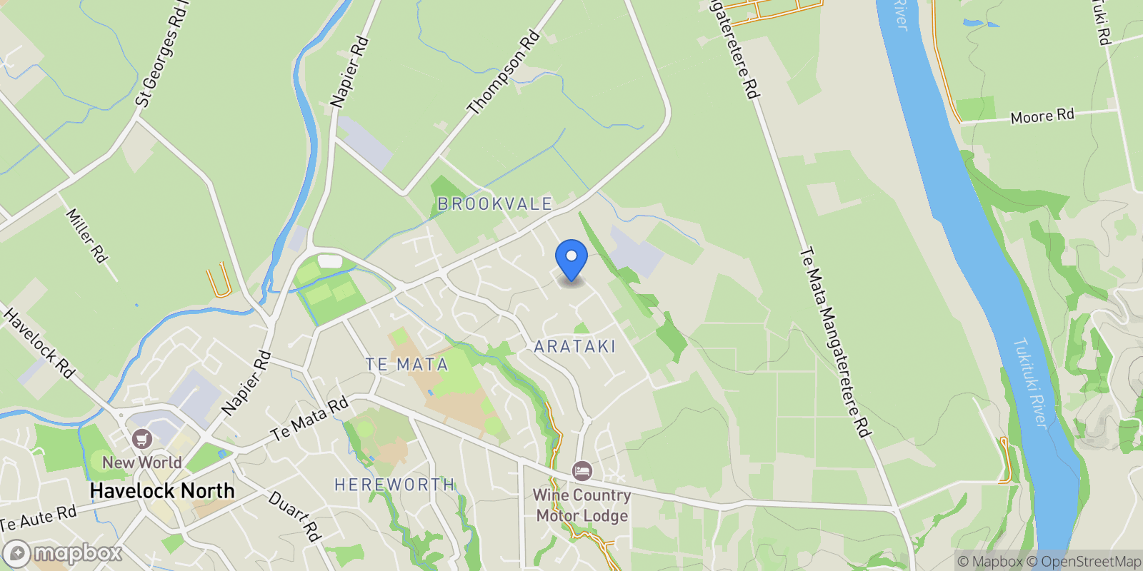 Map showing 19 Grooby Place, Havelock North, HKB 4130, Havelock North, Hawke's Bay, New Zealand.