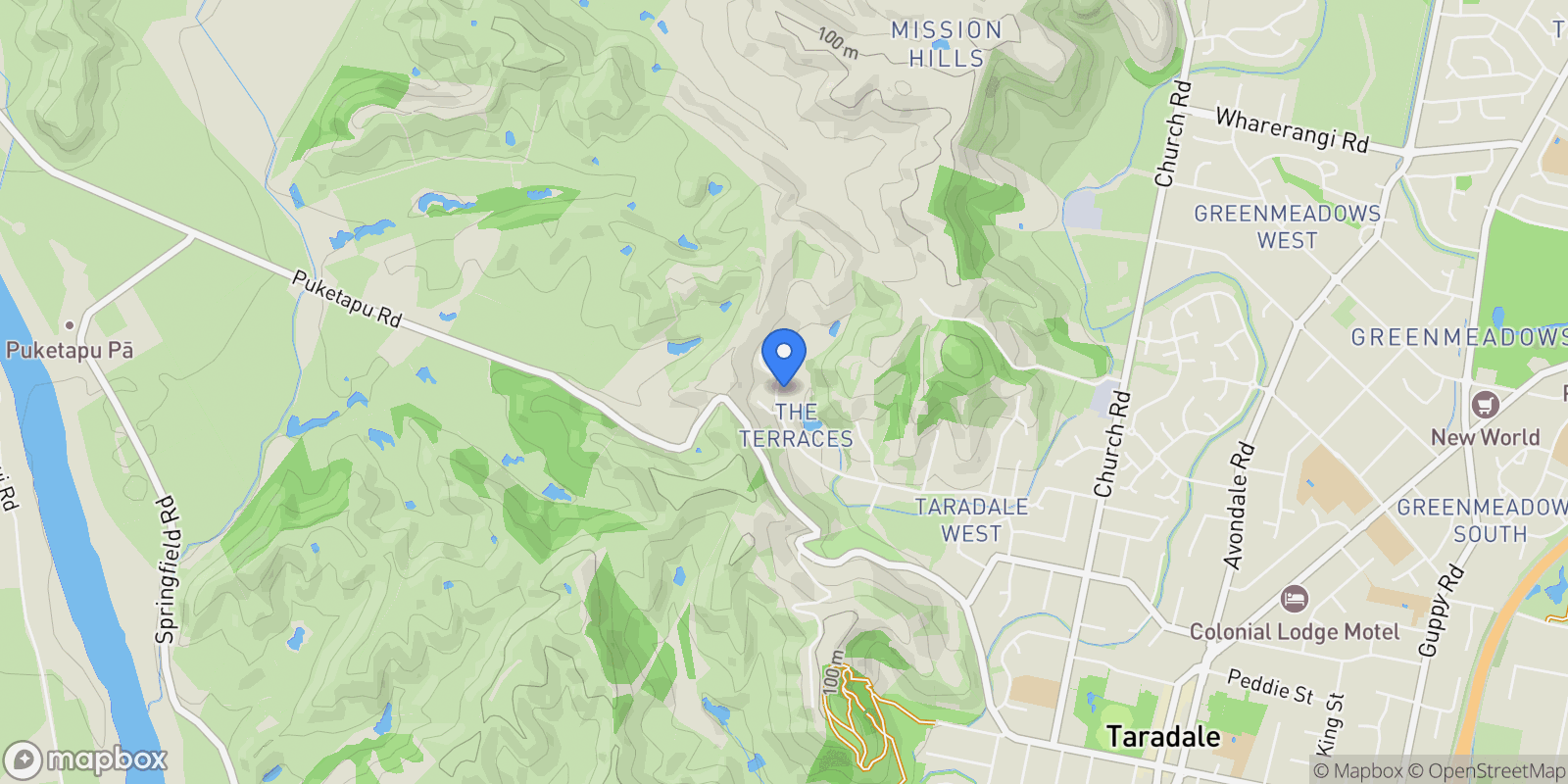 Map showing 123 Kent Terrace, Taradale, Napier, HKB 4112, Napier, Hawke's Bay, New Zealand.
