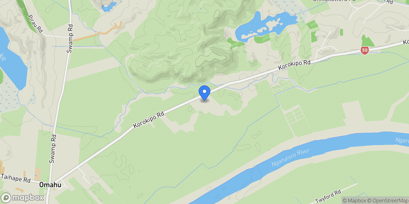 Map showing 1605 Korokipo Road, Fernhill, HKB 4183, Fernhill, Hawke's Bay, New Zealand.