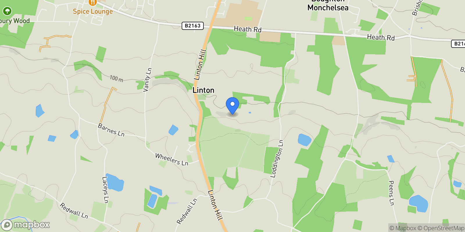 Map showing Heath Road, Linton, Maidstone, Kent, Linton, England, United Kingdom.