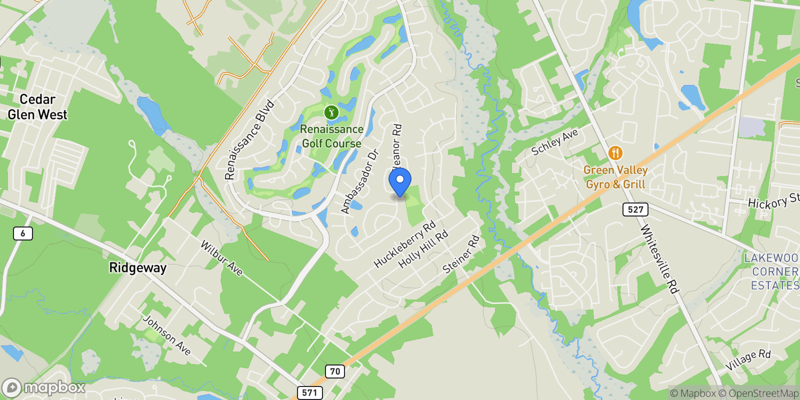 Map showing 60 Eleanor Road, Manchester, NJ 08759, Manchester Township, New Jersey, United States.
