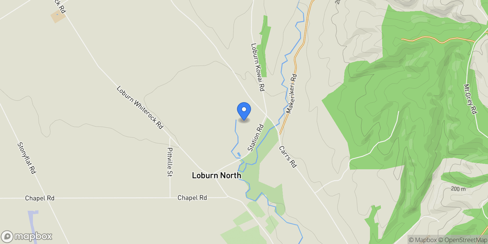 Map showing 57 Station Road, Loburn, Waimakariri, NEW ZEALAND, Loburn, Canterbury, New Zealand.