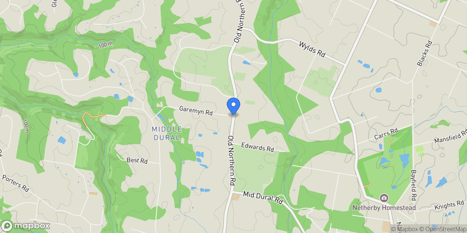 Map showing Middle Dural NSW 2158, Australia, Middle Dural, New South Wales, Australia.