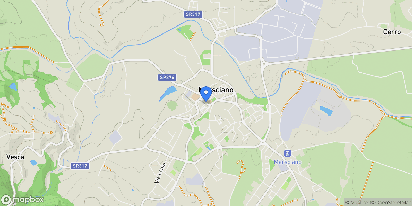 Map showing 06055 Marsciano, Province of Perugia, Italy, Marsciano, Umbria, Italy.