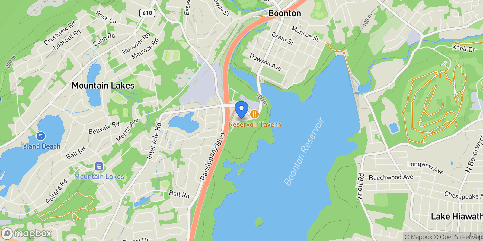 Map showing 150 Parsippany Blvd, Parsippany-Troy Hills Twp., NJ 07005, Boonton, New Jersey, United States.