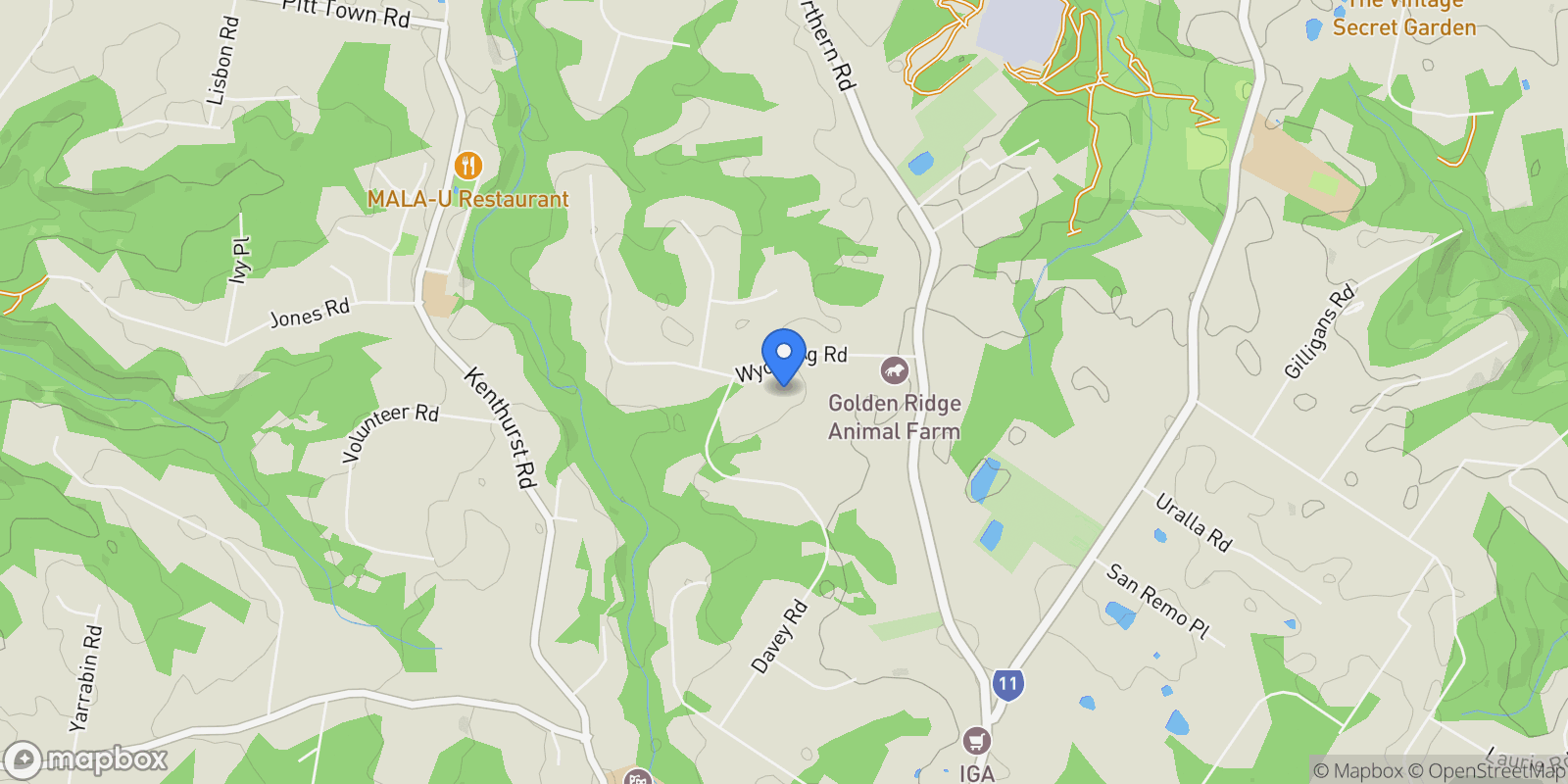 Map showing 12 Wyoming Rd, Dural NSW 2158, Australia, Dural, New South Wales, Australia.