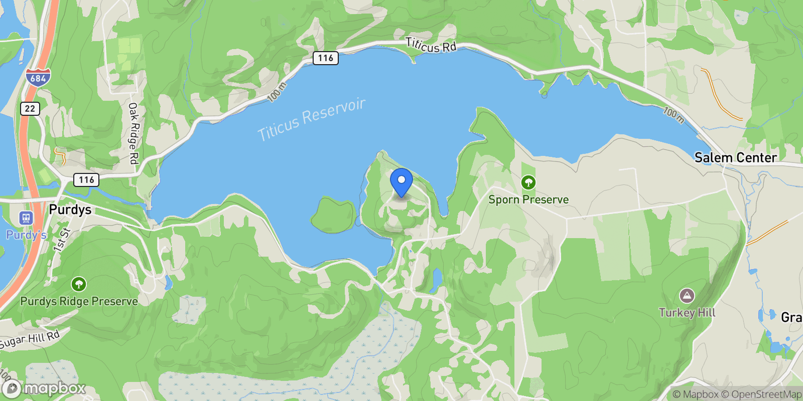 Map showing 16 Wheeler Road, North Salem, New York, United States.