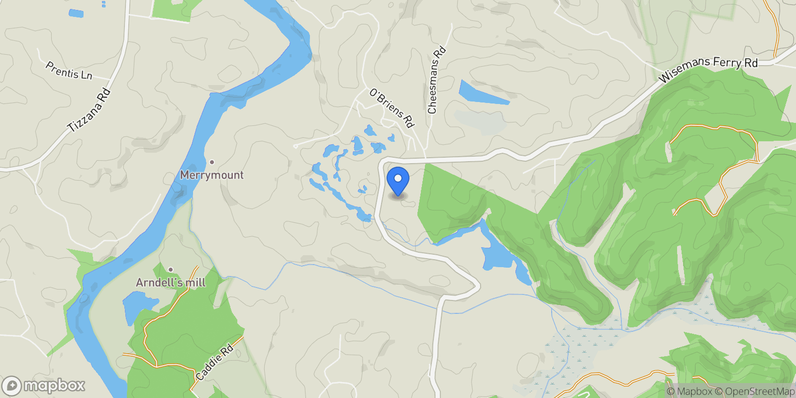 Map showing 405 Wisemans Ferry Rd, Cattai NSW 2756, Australia, Cattai, New South Wales, Australia.